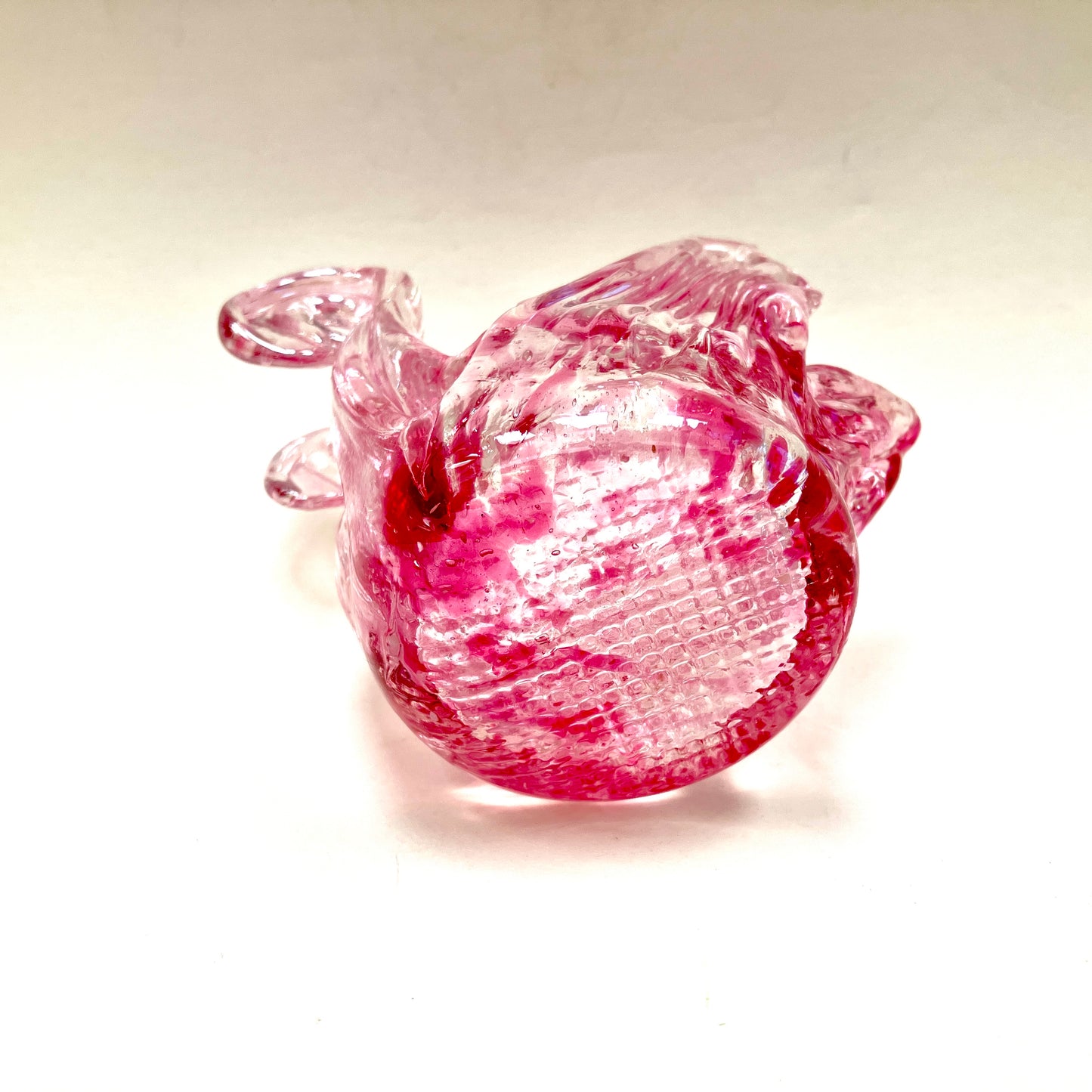 Pink, Two headed Swan, Vintage, Chantili, Chalet, Art Glass, Glass, Figurine, Figural bowl