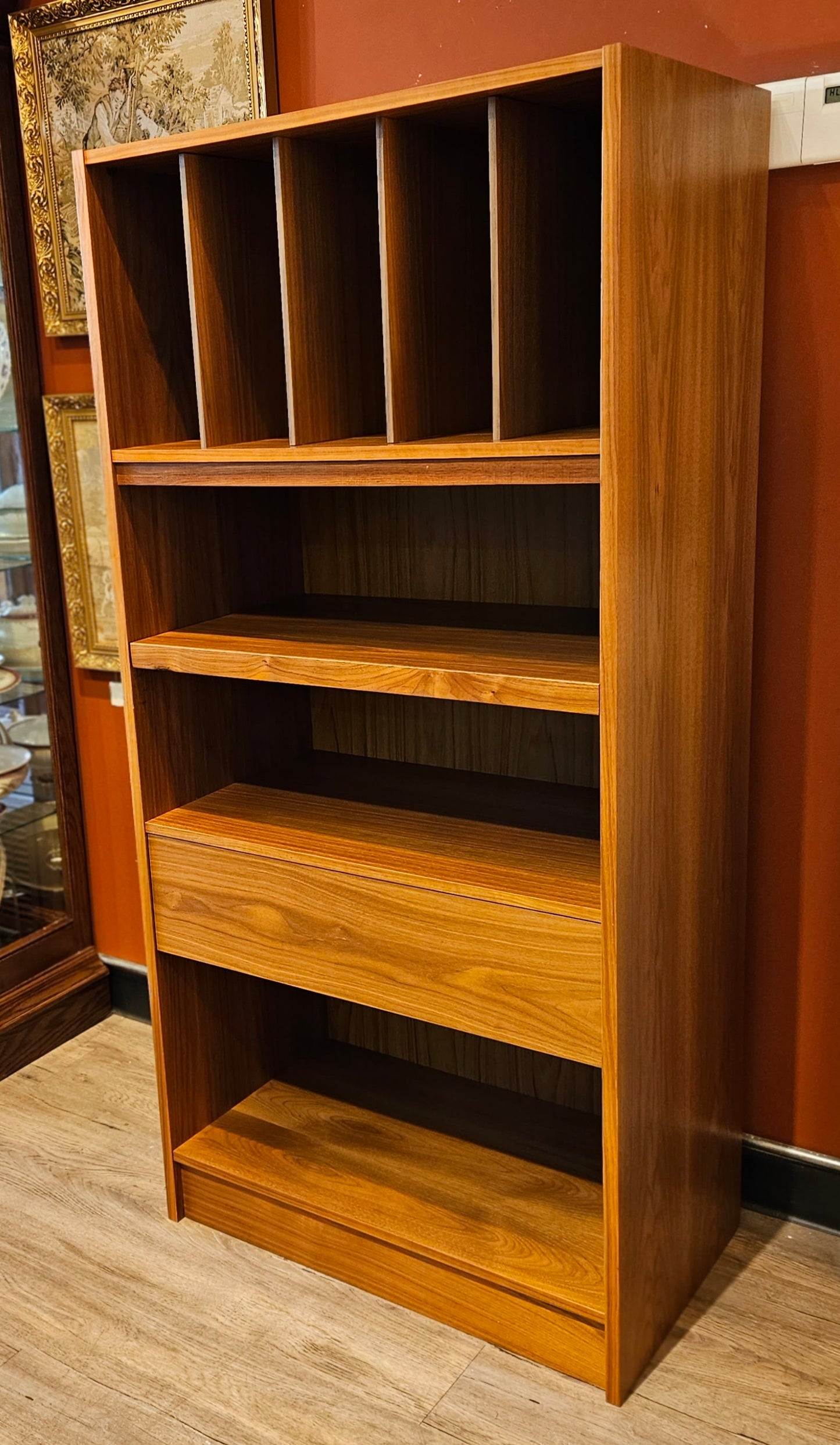 Teak shelf unit