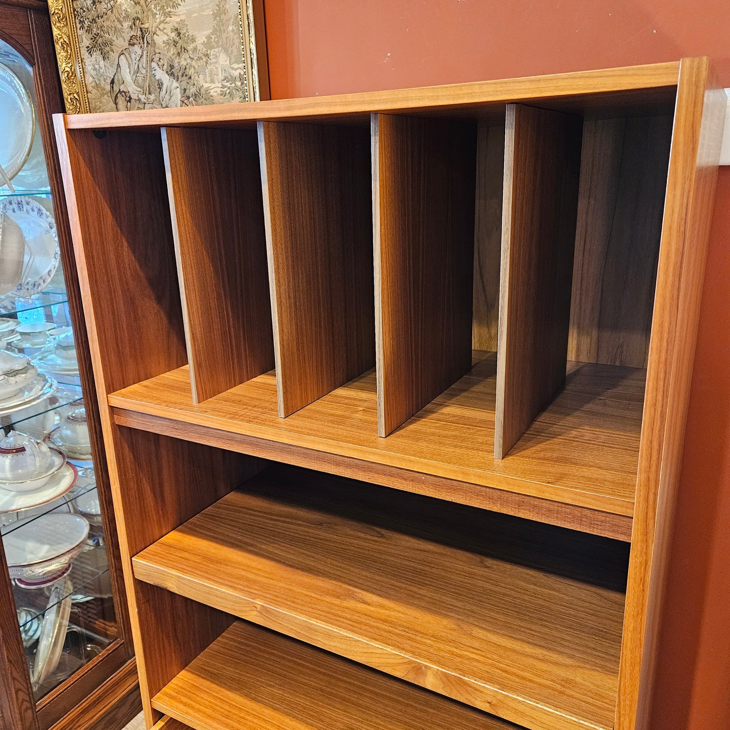 Teak shelf unit