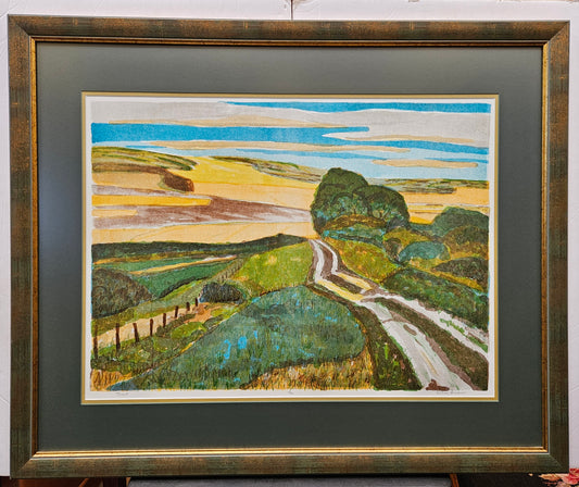 Framed, numbered print - "Trail" - John Amour