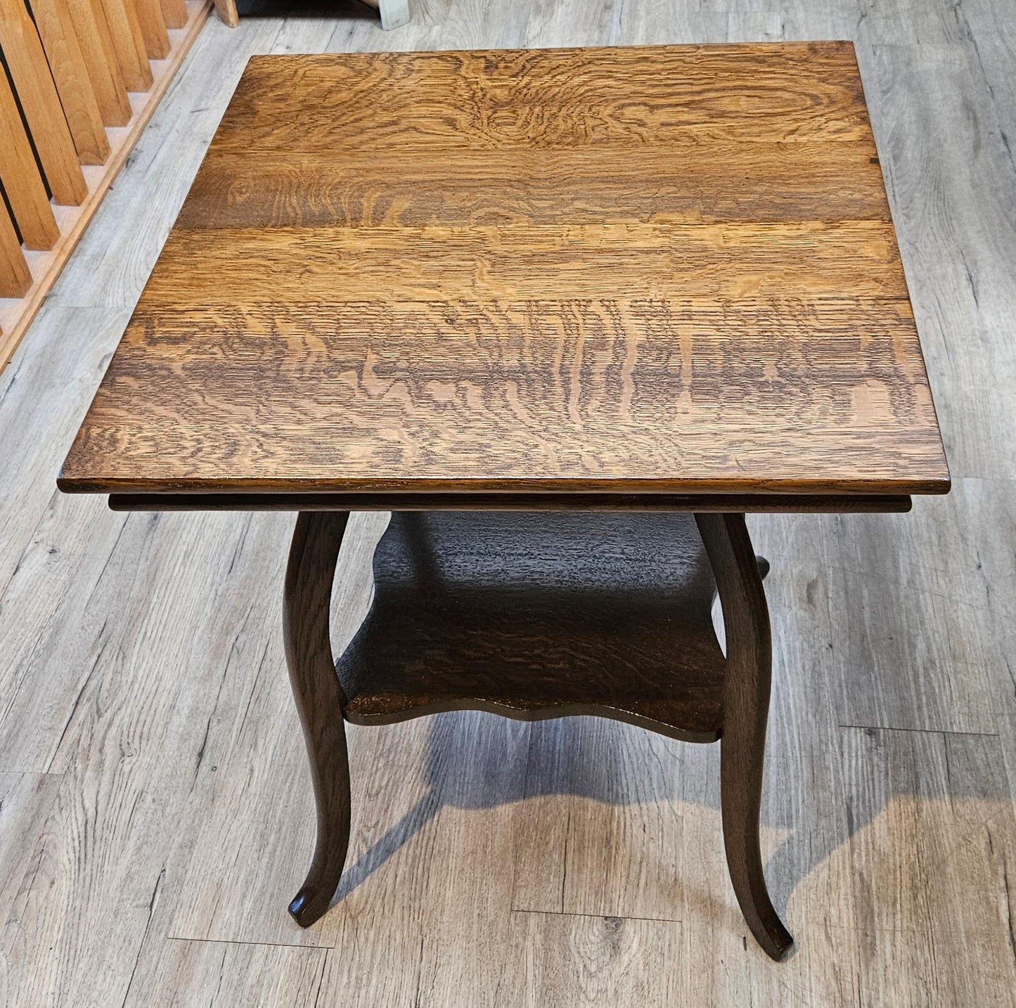 Square parlour table, dark oak