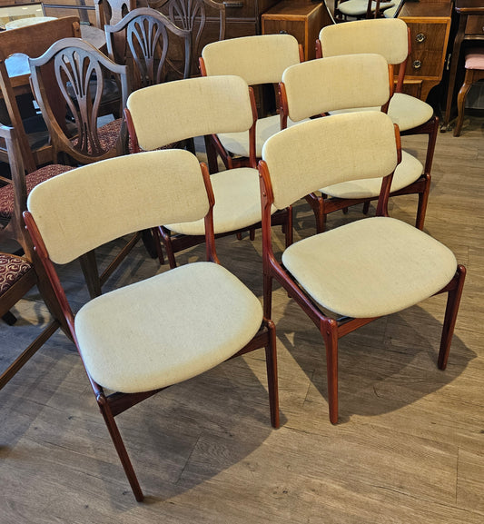 Set of 6 MCM (rosewood) chairs, Danish