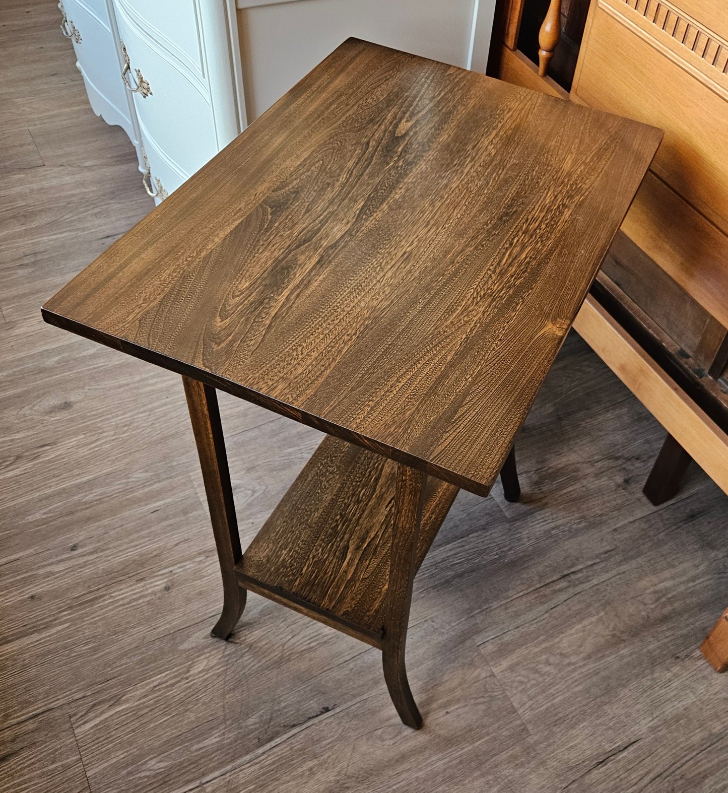 Parlour table with shelf, rectangular