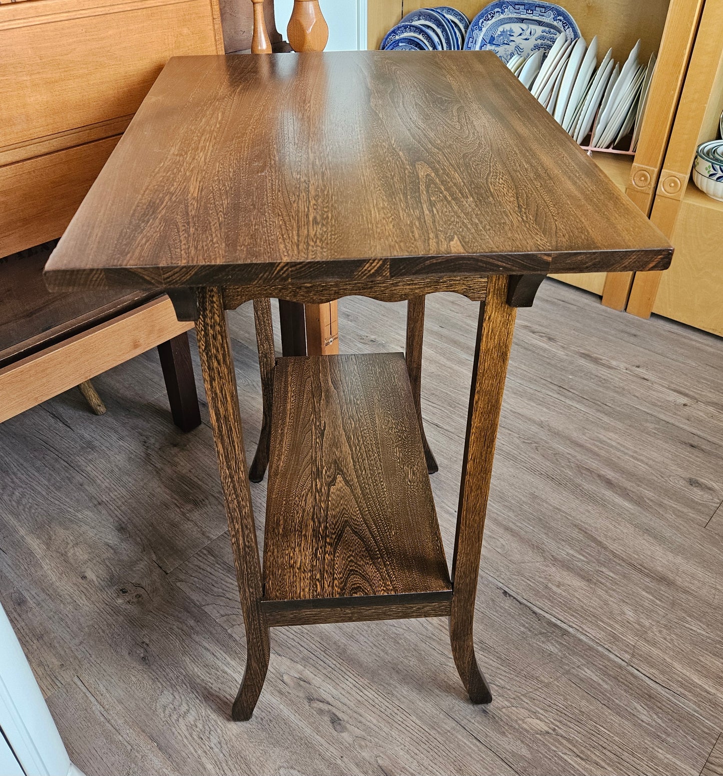 Parlour table with shelf, rectangular
