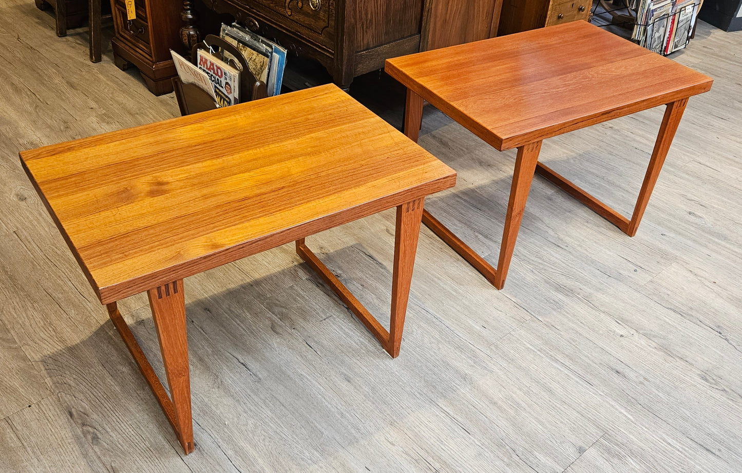 Pair of Teak end tables, Tangevald Hansen, Denmark