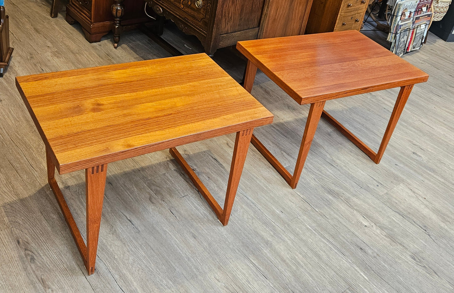 Pair of Teak end tables, Tangevald Hansen, Denmark