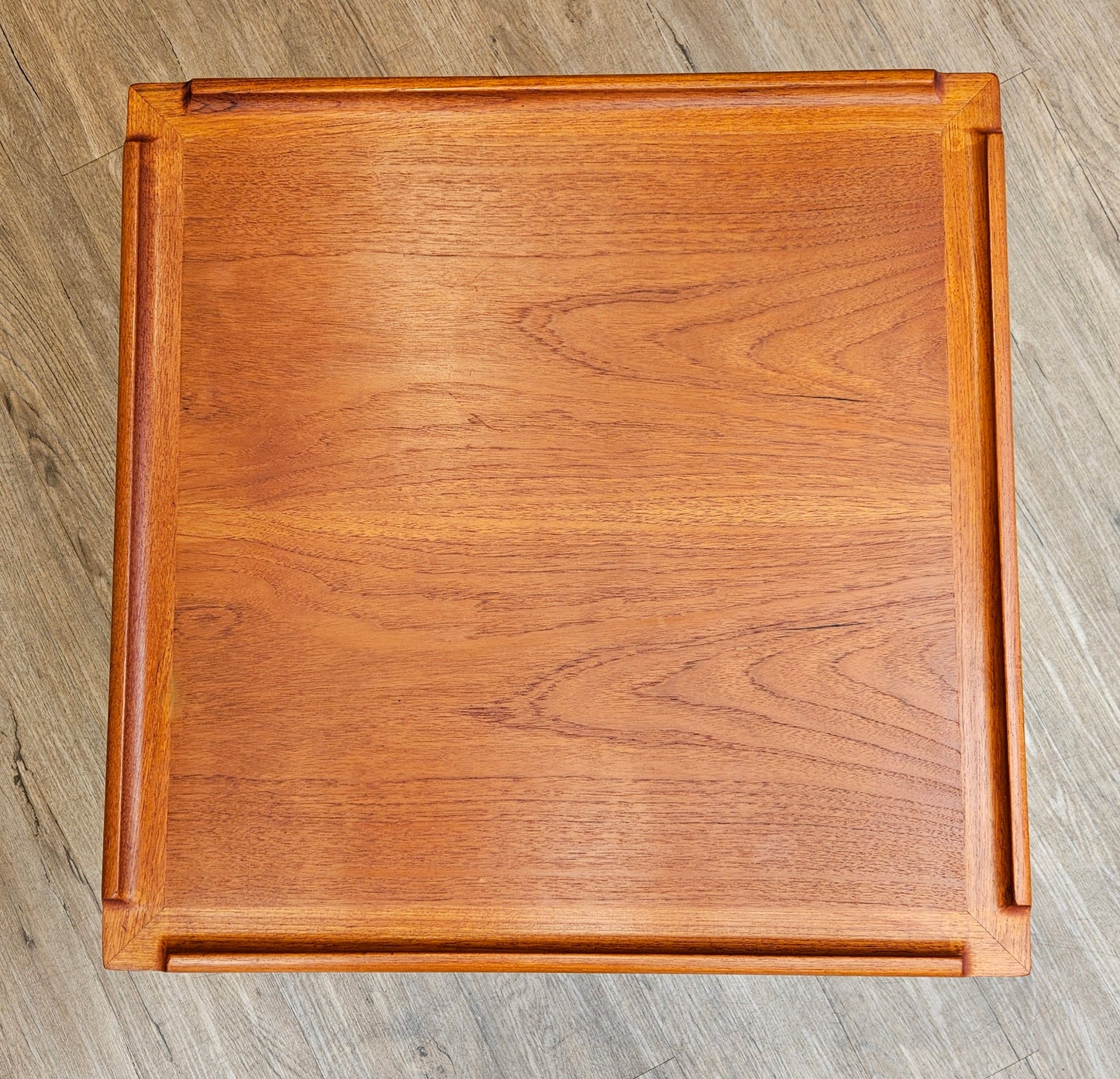 Square teak coffee table