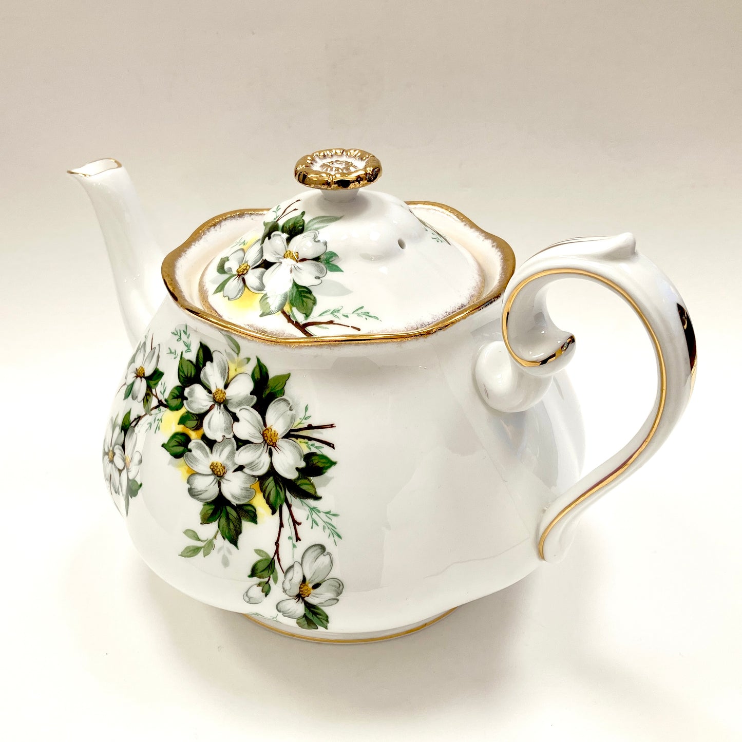 Royal Albert, Dogwood, Teapot, Tea Pot, Vintage, Fine Bone China, Made in England