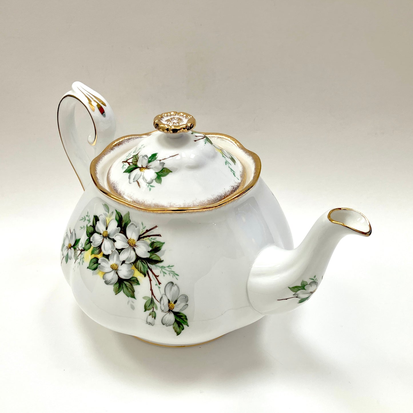 Royal Albert, Dogwood, Teapot, Tea Pot, Vintage, Fine Bone China, Made in England