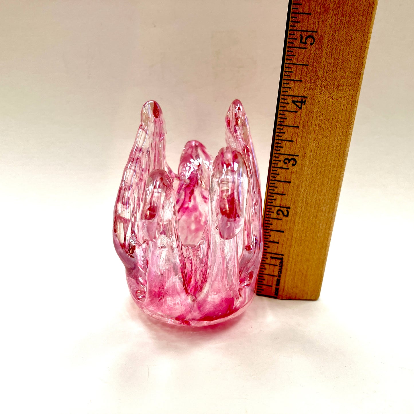 Pink, Two headed Swan, Vintage, Chantili, Chalet, Art Glass, Glass, Figurine, Figural bowl