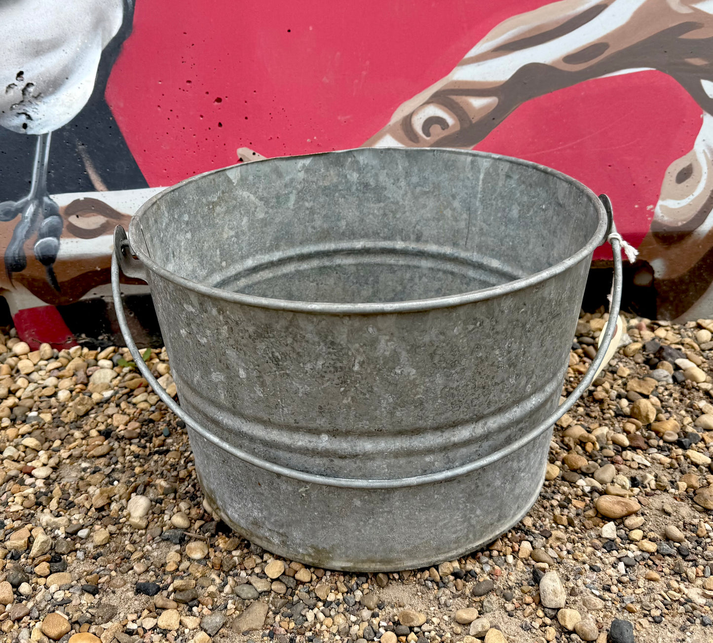 Vintage Galvanized Metal Pail