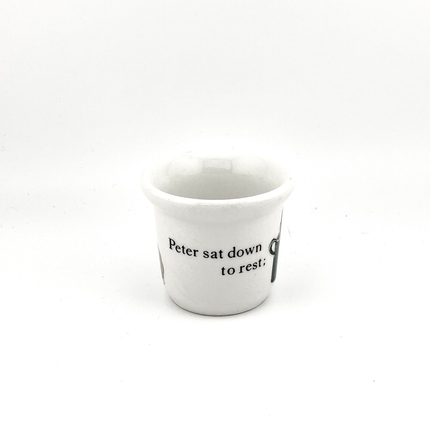 Peter Rabbit, Wedgwood & Barlaston of Etruria, Egg Cup, Frederick Warne & Co, Porcelain, Beatrix Potter, Cylindrical