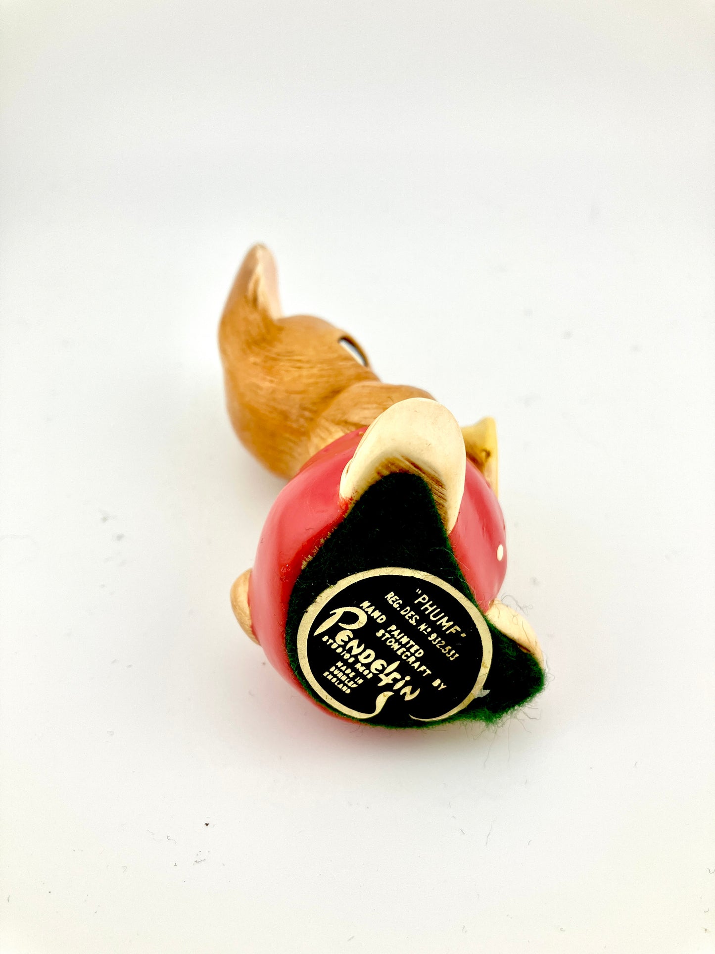Pendelfin, Phumf, Dark Pink (Red) Pants, England, Vintage, Figurine, Figurines, Rabbit, Bunny, Stonecraft, Collectible