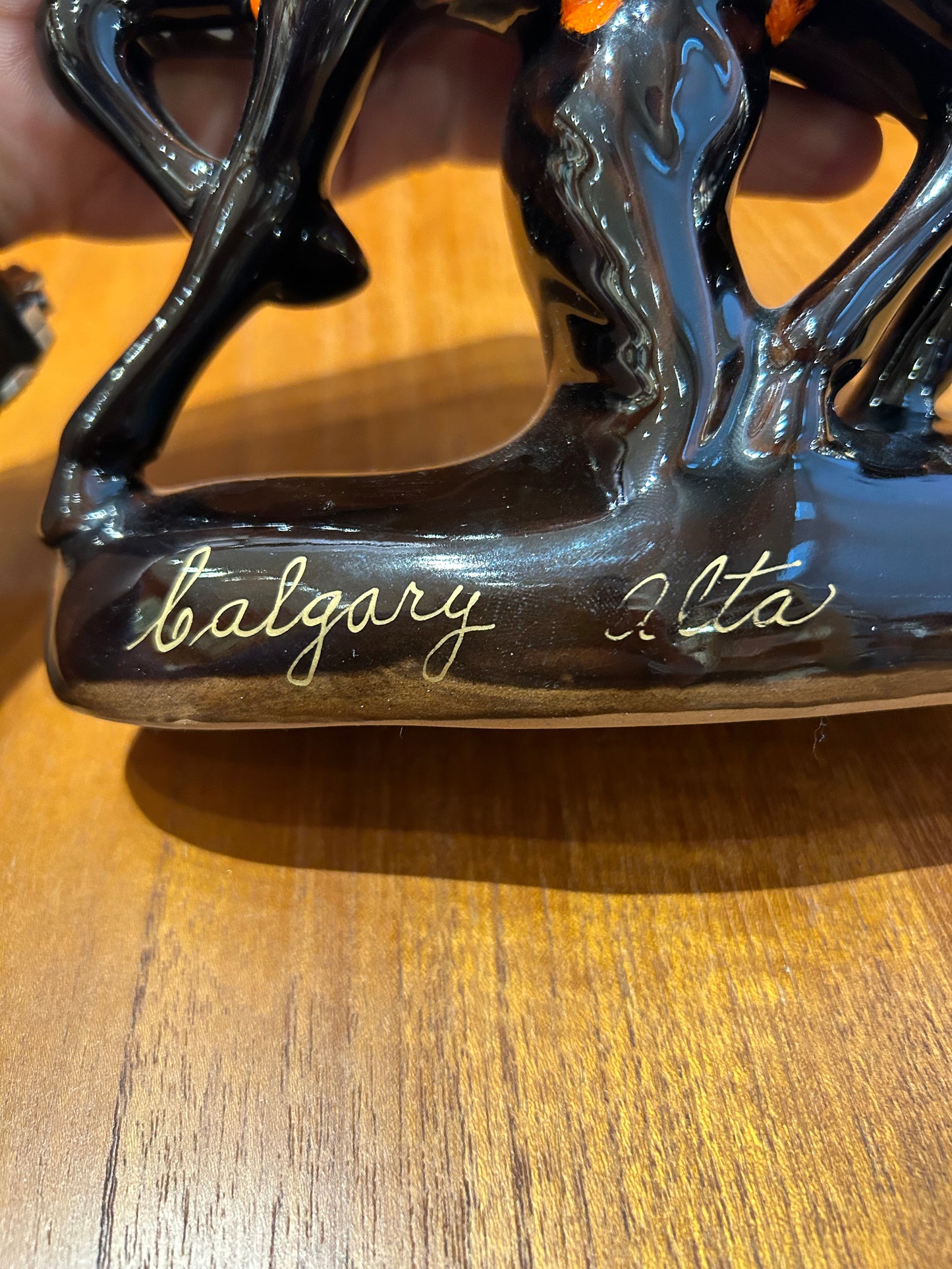 Canuck Pottery Horse Figurine, Vintage
