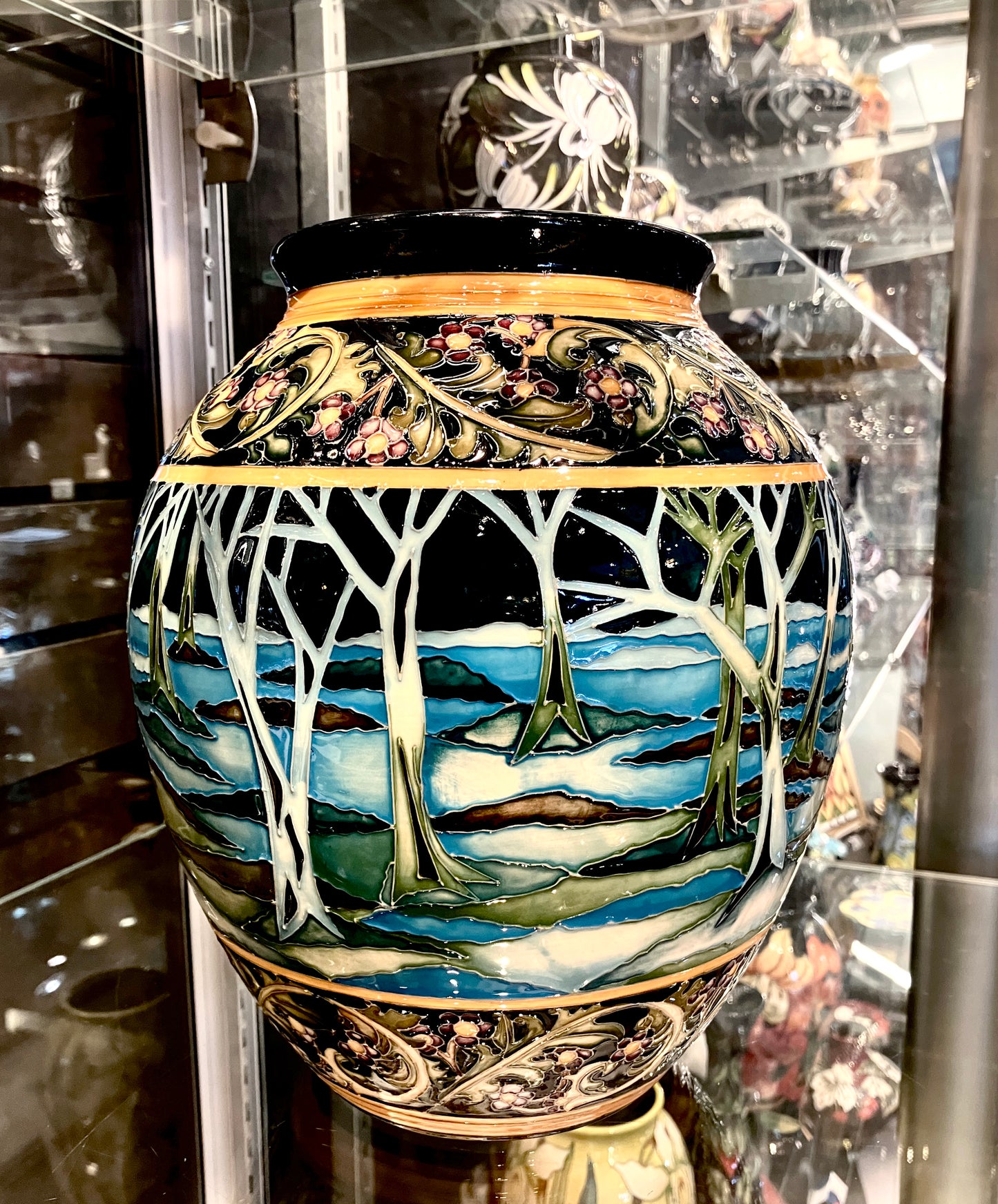 Moorcroft, Vase, Moonshine, 61/10, Limited Edition, Kerry Goodwin, Art Pottery, Ceramic,