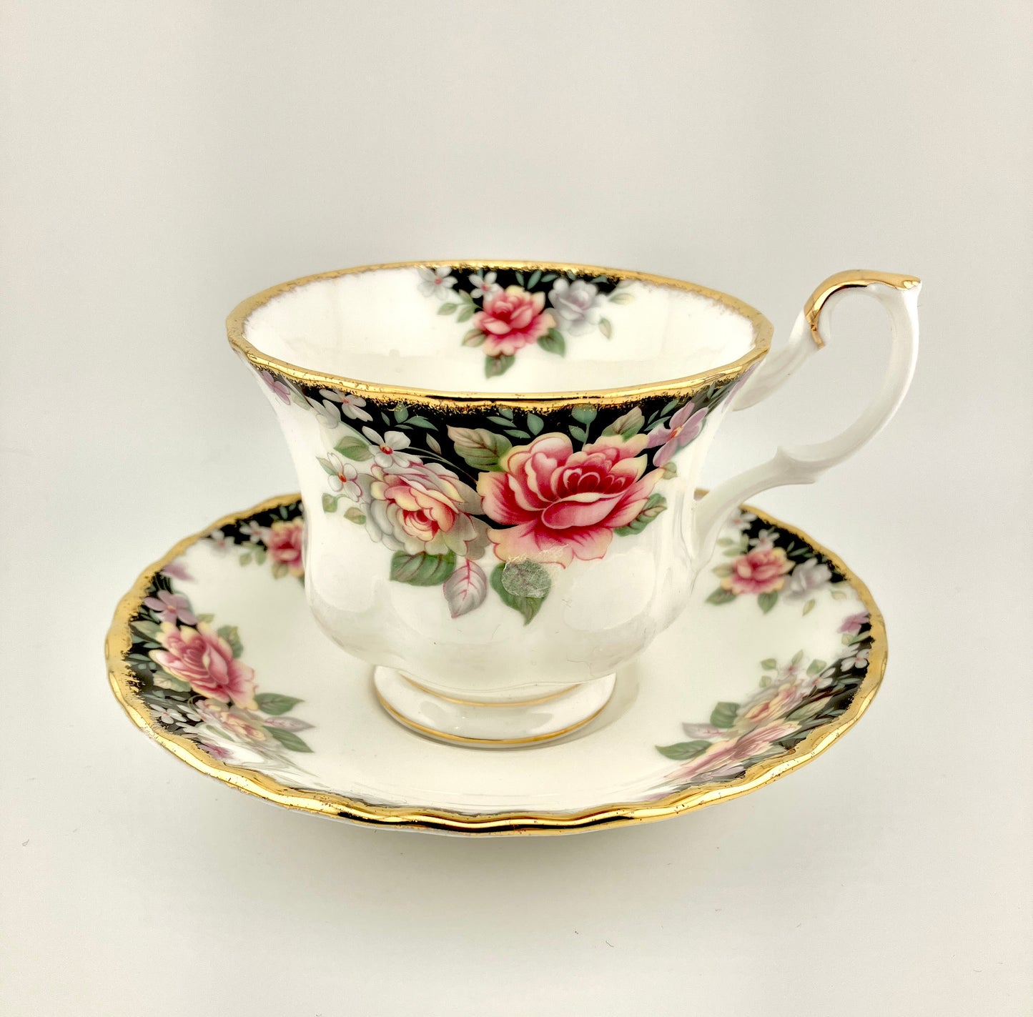 Royal Albert, Concerto, Tea Cup, Cup and Saucer, Vintage, Made in England, Floral