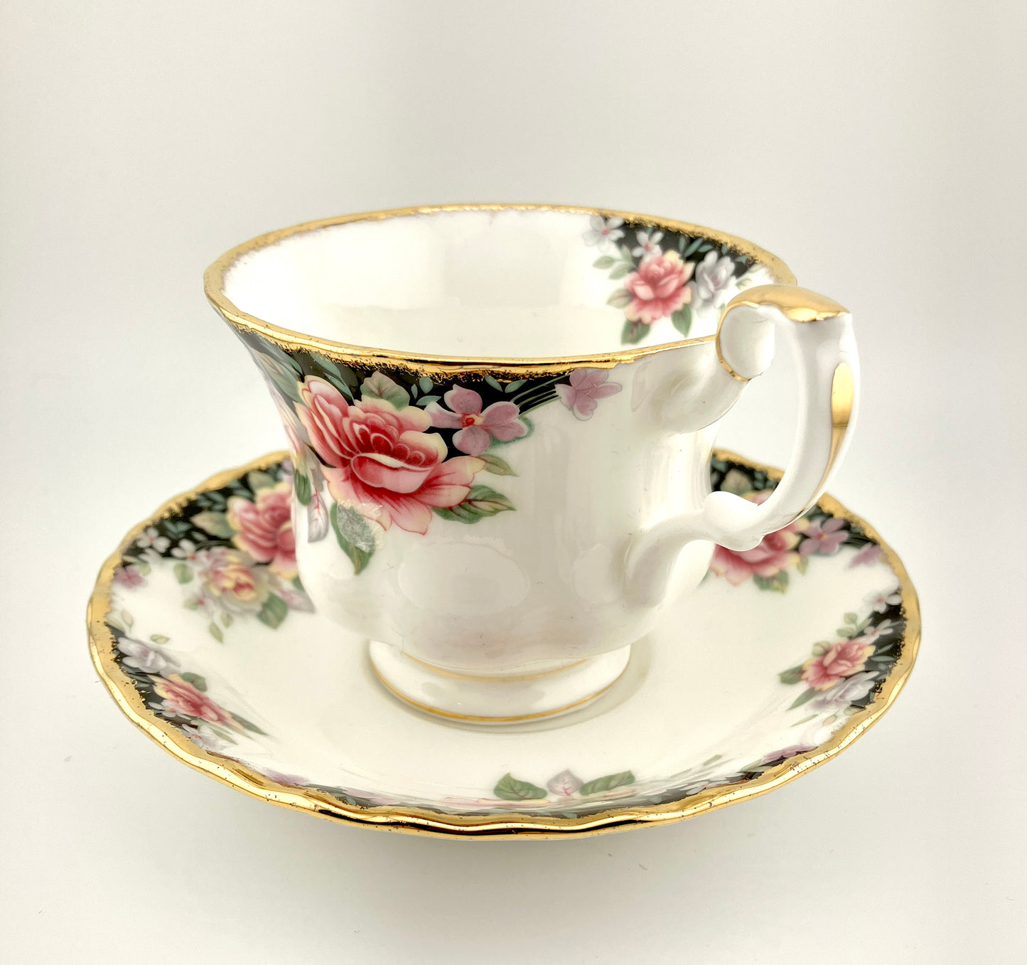 Royal Albert, Concerto, Tea Cup, Cup and Saucer, Vintage, Made in England, Floral
