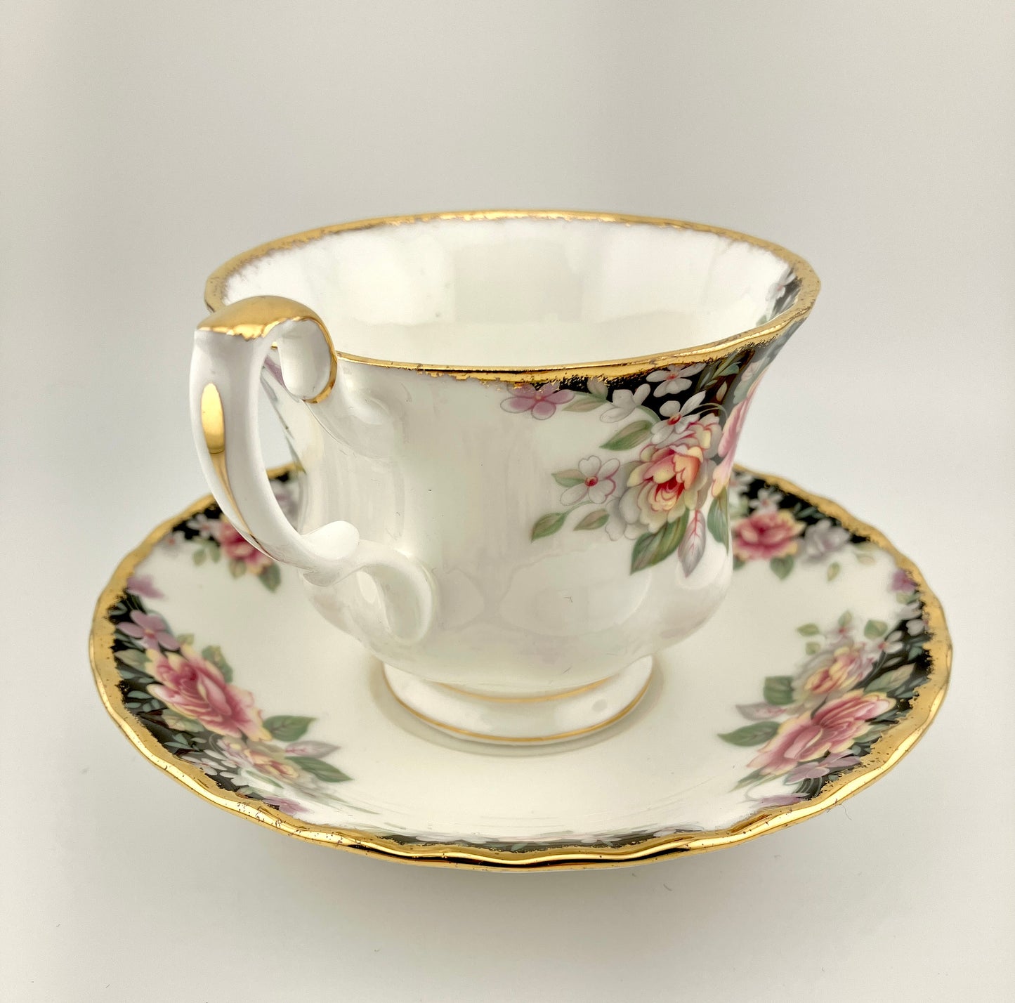 Royal Albert, Concerto, Tea Cup, Cup and Saucer, Vintage, Made in England, Floral