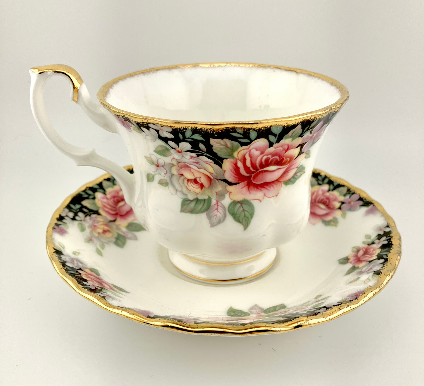Royal Albert, Concerto, Tea Cup, Cup and Saucer, Vintage, Made in England, Floral