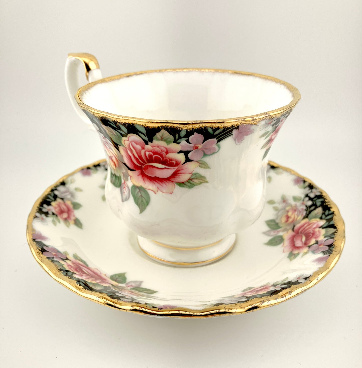 Royal Albert, Concerto, Tea Cup, Cup and Saucer, Vintage, Made in England, Floral