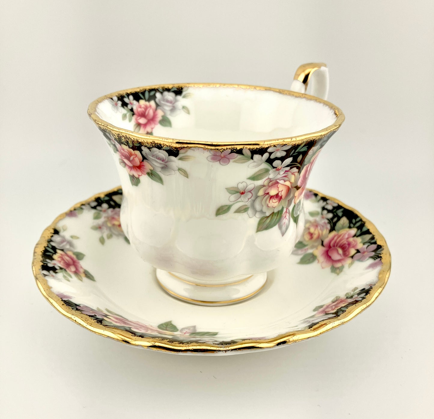 Royal Albert, Concerto, Tea Cup, Cup and Saucer, Vintage, Made in England, Floral