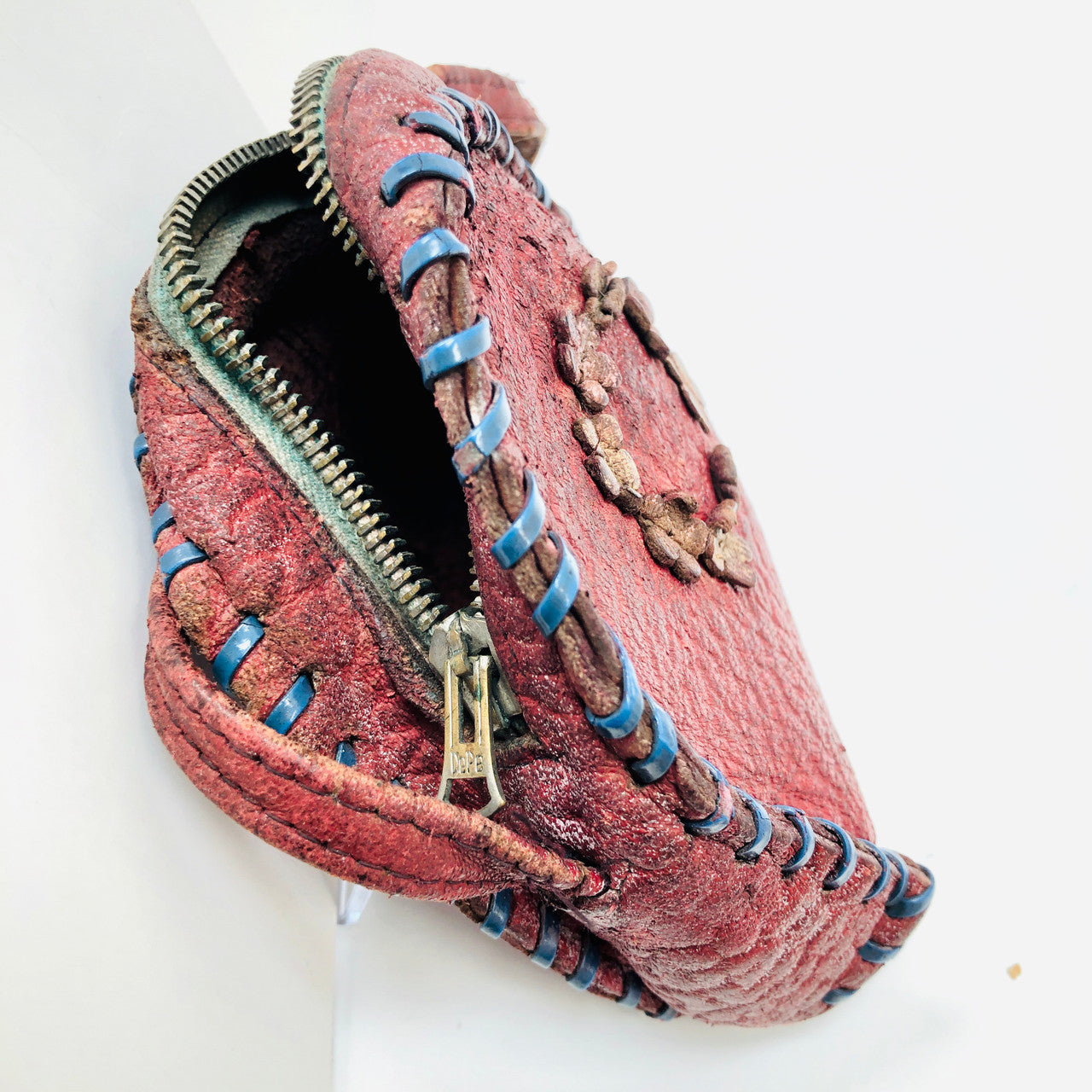 Red, Leather, Small, Child's, Girl's, Purse, Hand Bag, Handbag, Vintage, Antique