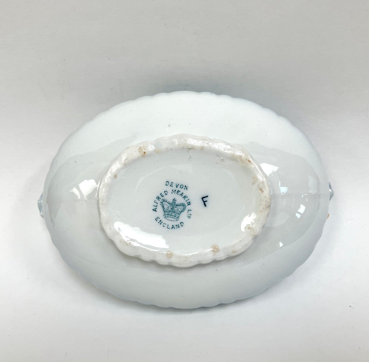 Devon, Alfred Meakin, Gravy Boat, Liner, Ladle, England, Antique, Ceramic