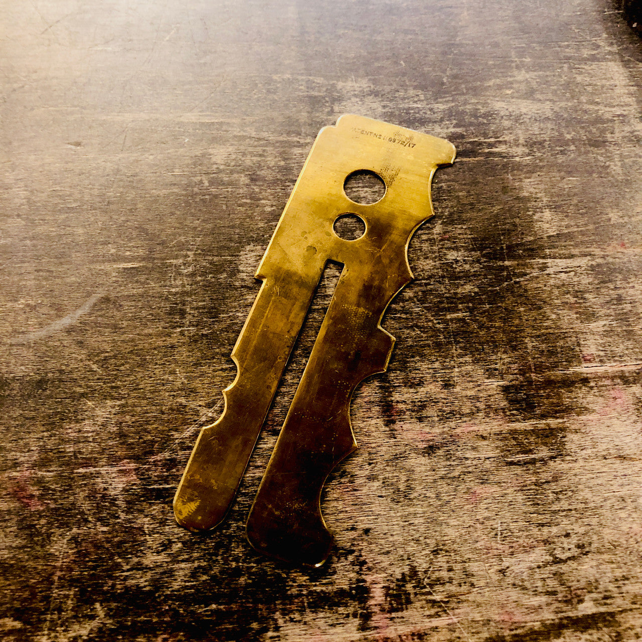 British Officer's Button Polishing Stick, Polishing Tool, Brass, Vintage, Militaria