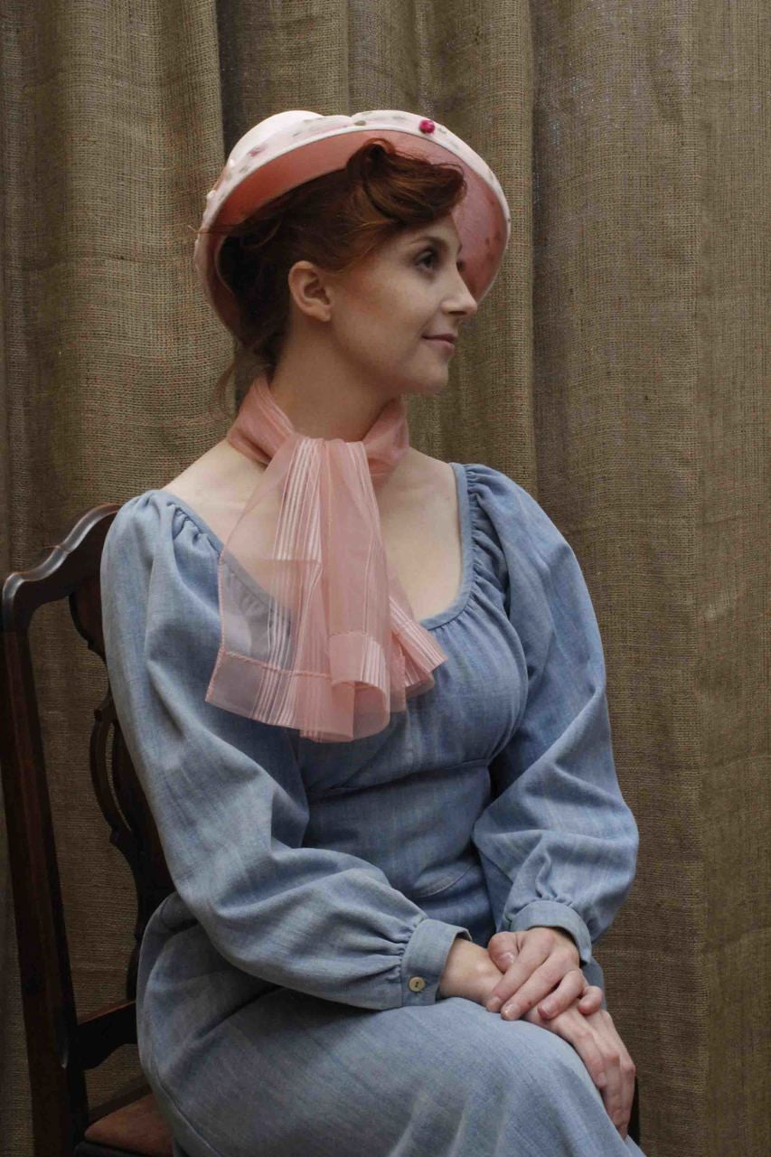 Pink fabric summer hat