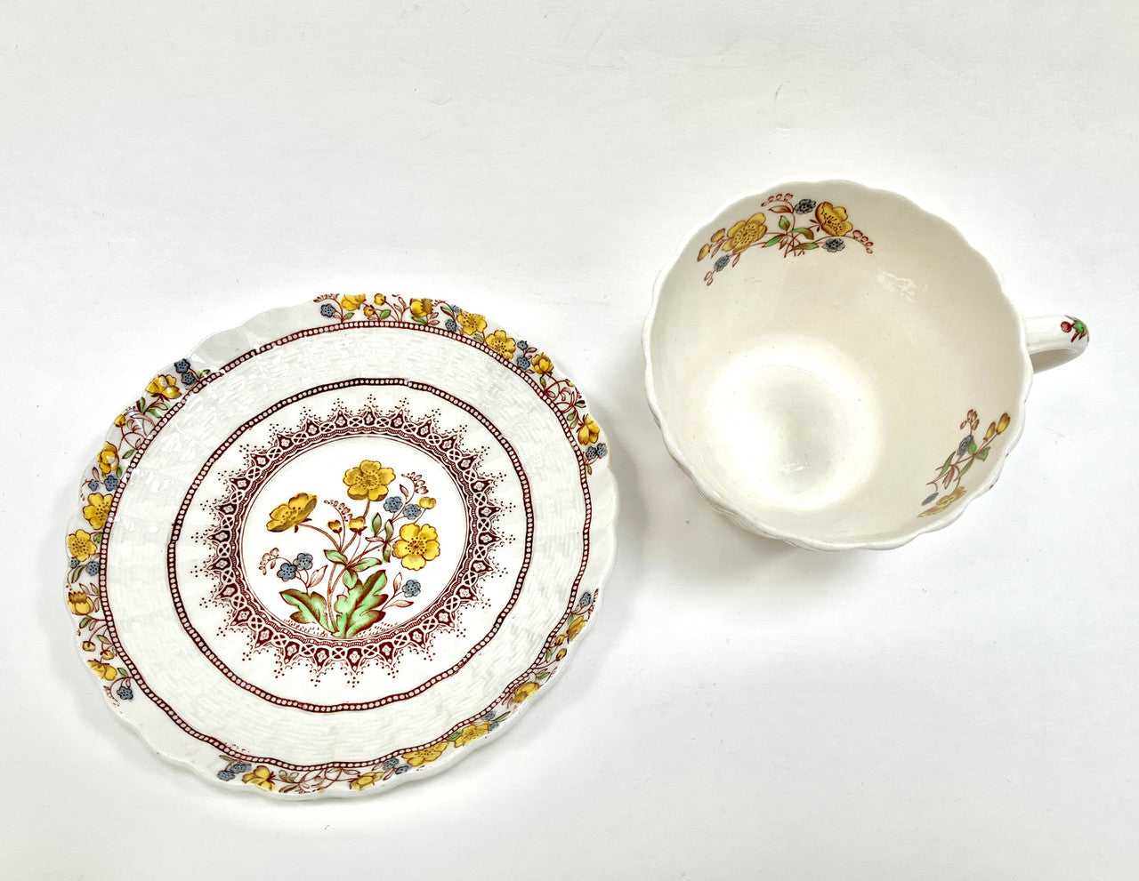 Spode, Copeland, Buttercup, Butter cup, Cup and Saucer, Teacup and Saucer, Tea cup and Saucer, Vintage, Antique