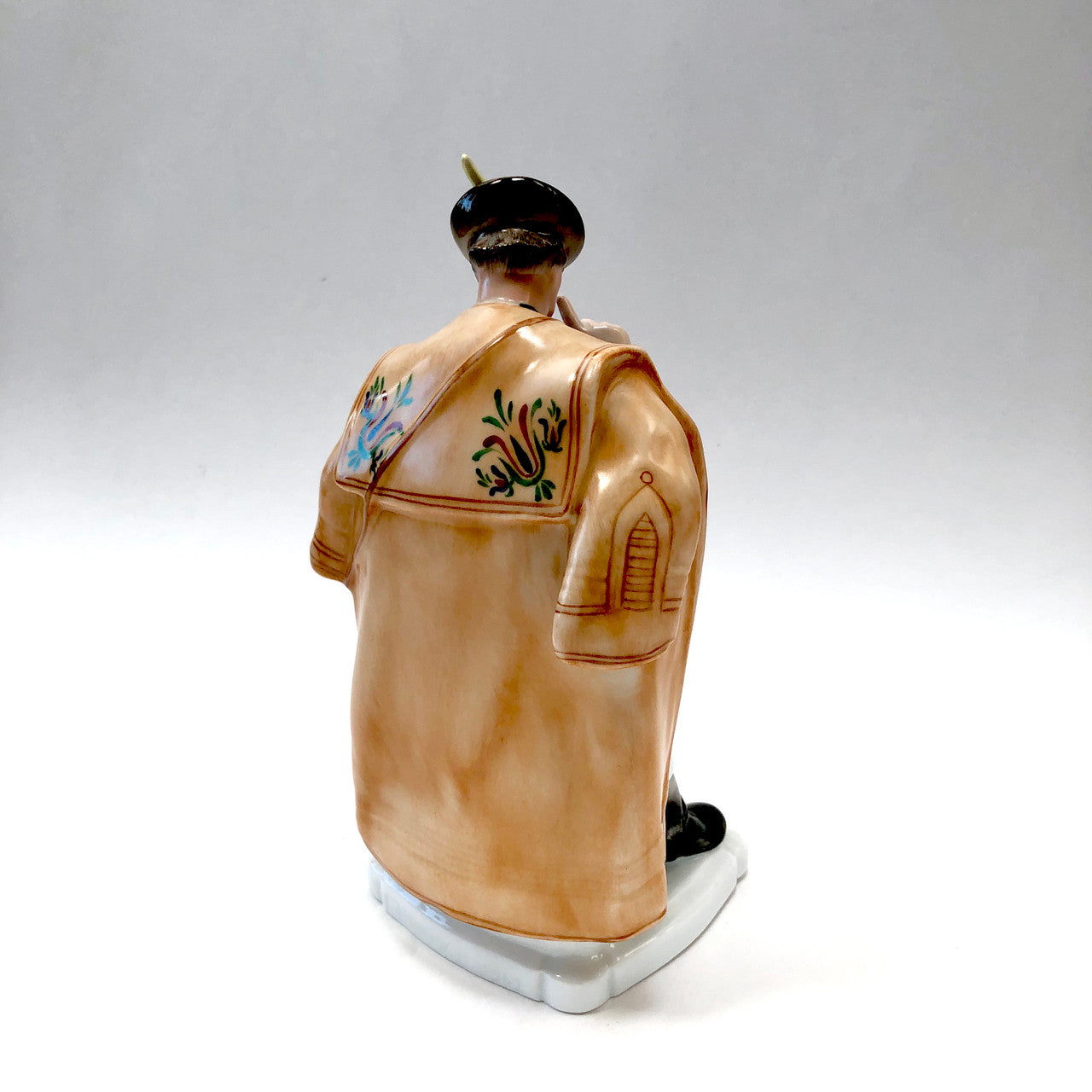 Herend, 5810, Figurine, Man Feeding Dog, Cheese, Hungary, Porcelain, Vintage, Mid-Century,