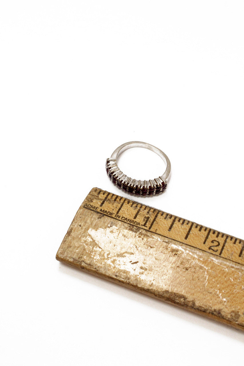White Gold Natural Ruby Ring