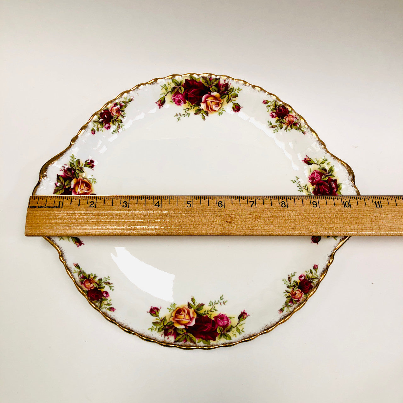 Royal Albert, Old Country Roses, Cake Plate, Cake, Plate, Vintage, Red, Roses, England, Steampunk