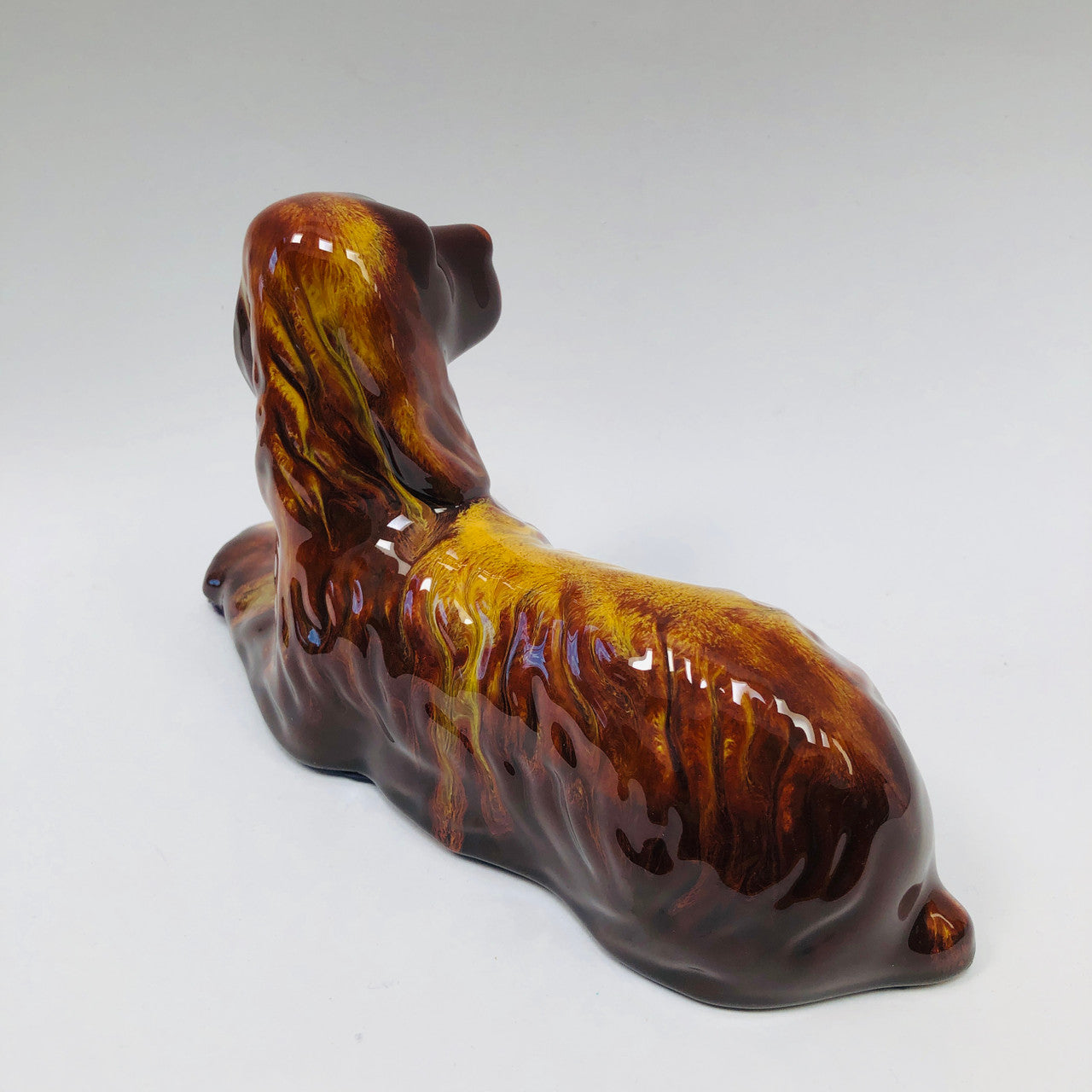 Blue Mountain, Pottery, Dog, Cocker, Spaniel, Figurine, Ceramic, Harvest Gold, Yellow, Mid-Century, Vintage
