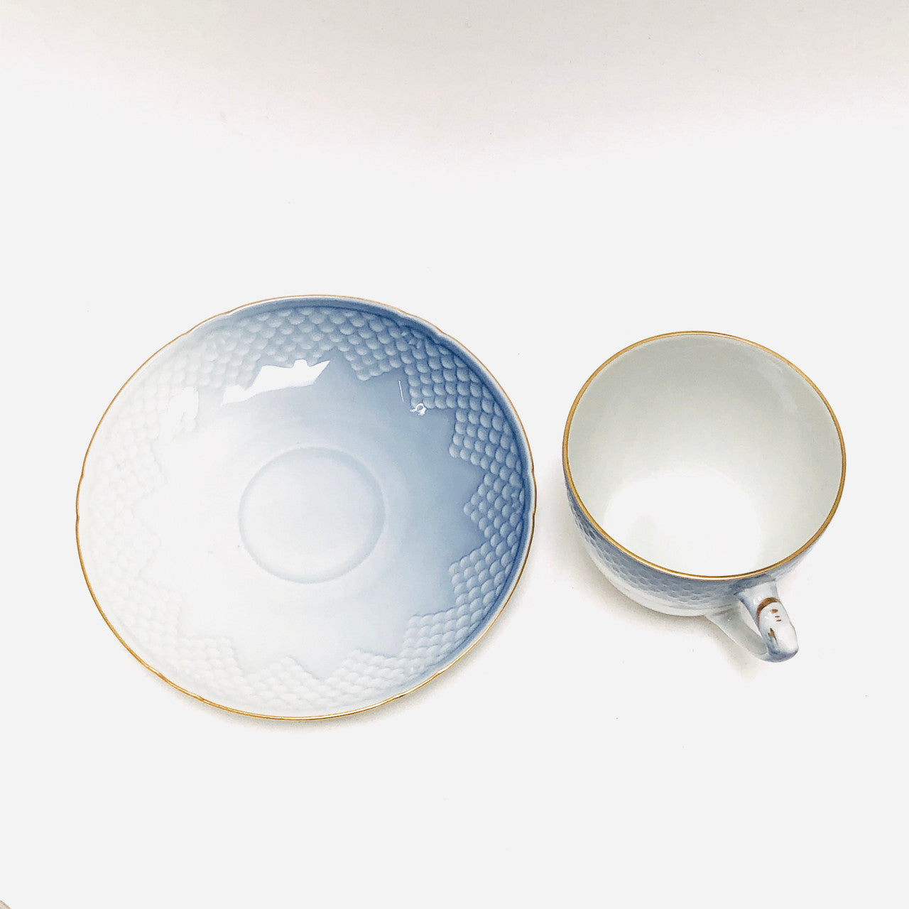 B & G, Bing and Grondahl, Seagull, Bird, Flying, Cup and Saucer, Tea Cup, Blue, White, Vintage