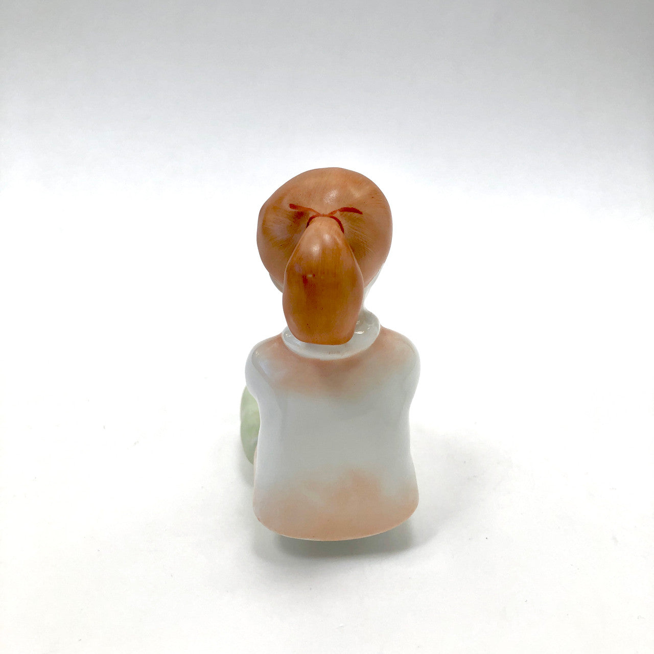 Aquincum, Figurine, Child, Girl, Pulling on Sock, Hungary, Porcelain, Vintage, Mid-Century, (Herend)