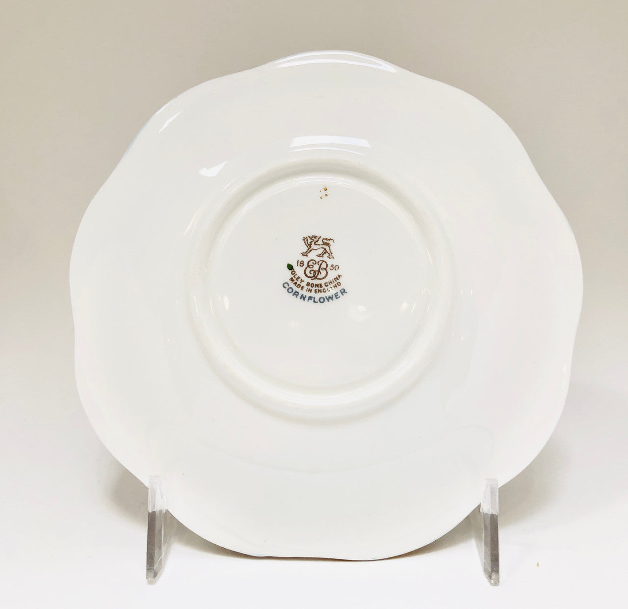 Foley, Cornflower, Blue, Vintage, Plate, Dessert, Fine Bone China, Ceramic.