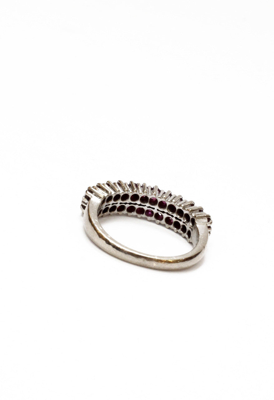 White Gold Natural Ruby Ring