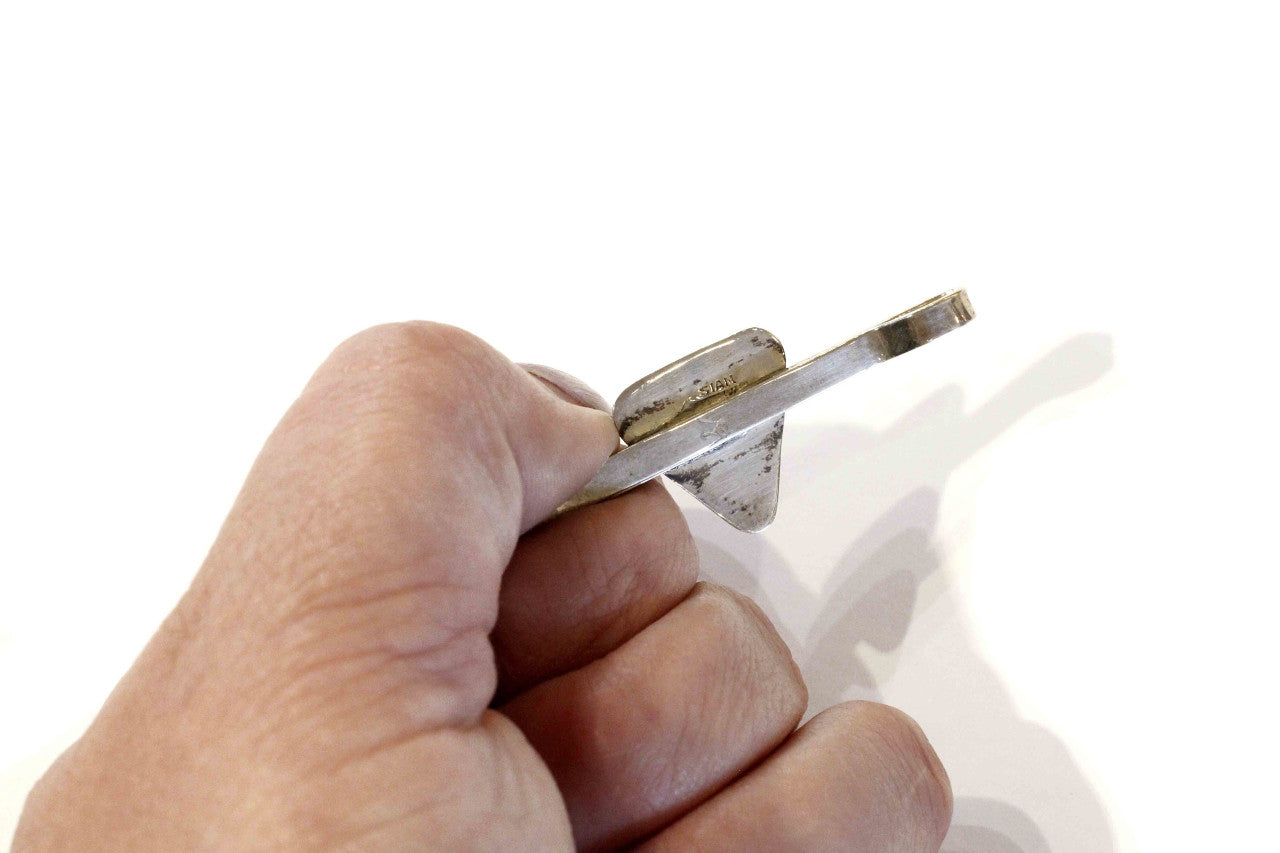 Siam Sterling Silver Tie Clip