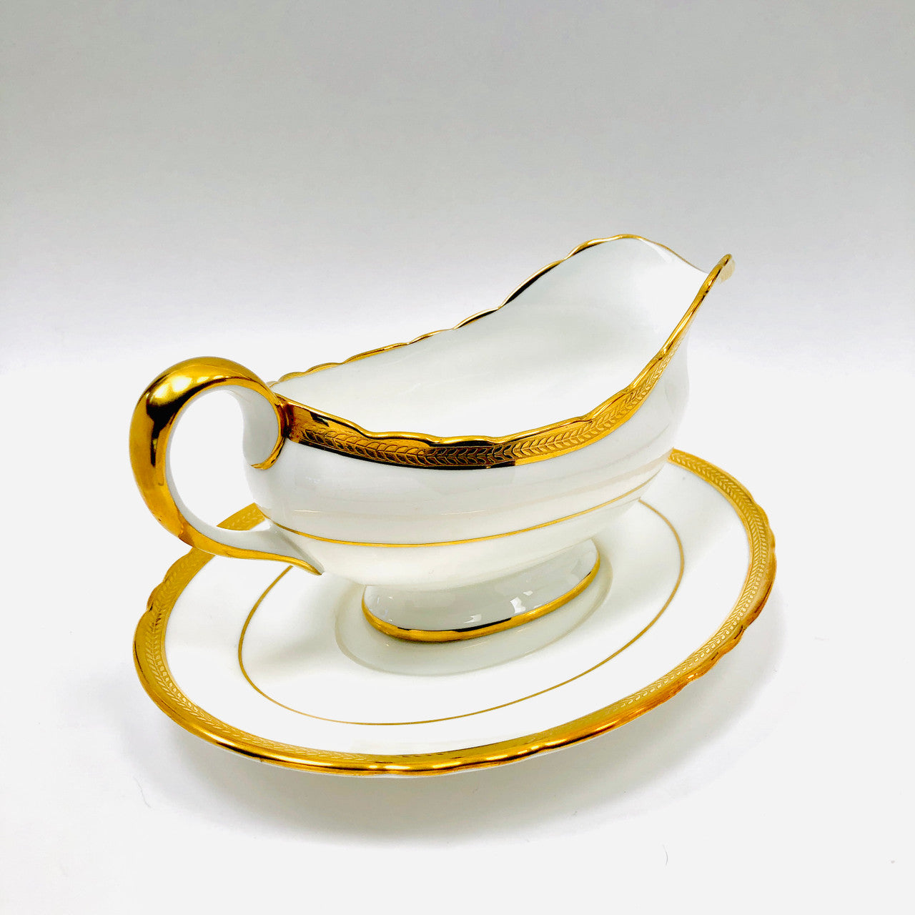 Aynsley, Elizabeth, Gold Encrusted, Laurel, Gravy, Boat, Liner, Fine Bone China, Vintage, Steampunk