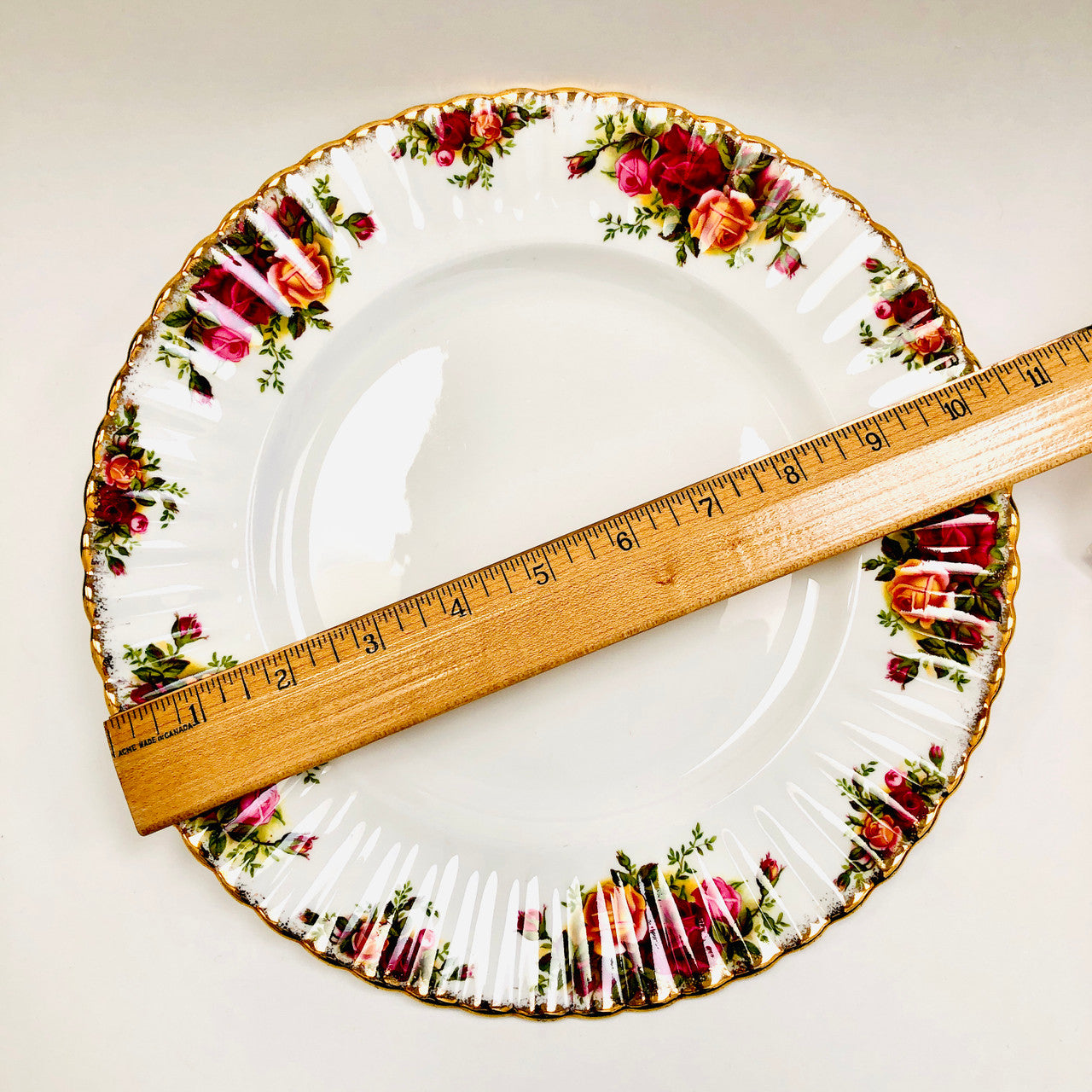 Royal Albert, Old Country Roses, Vintage, Dinner, Plate, Red, Roses, England, Steampunk