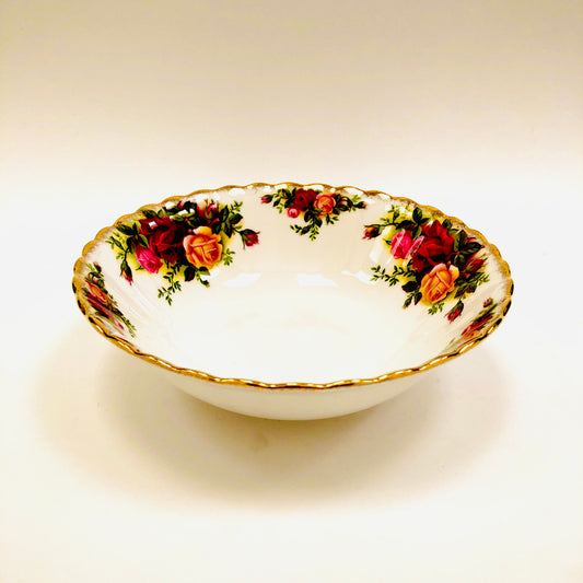 Royal Albert, Old Country Roses, Bowl, Soup, Coupe, Vintage, Red, Roses, England,  Steampunk