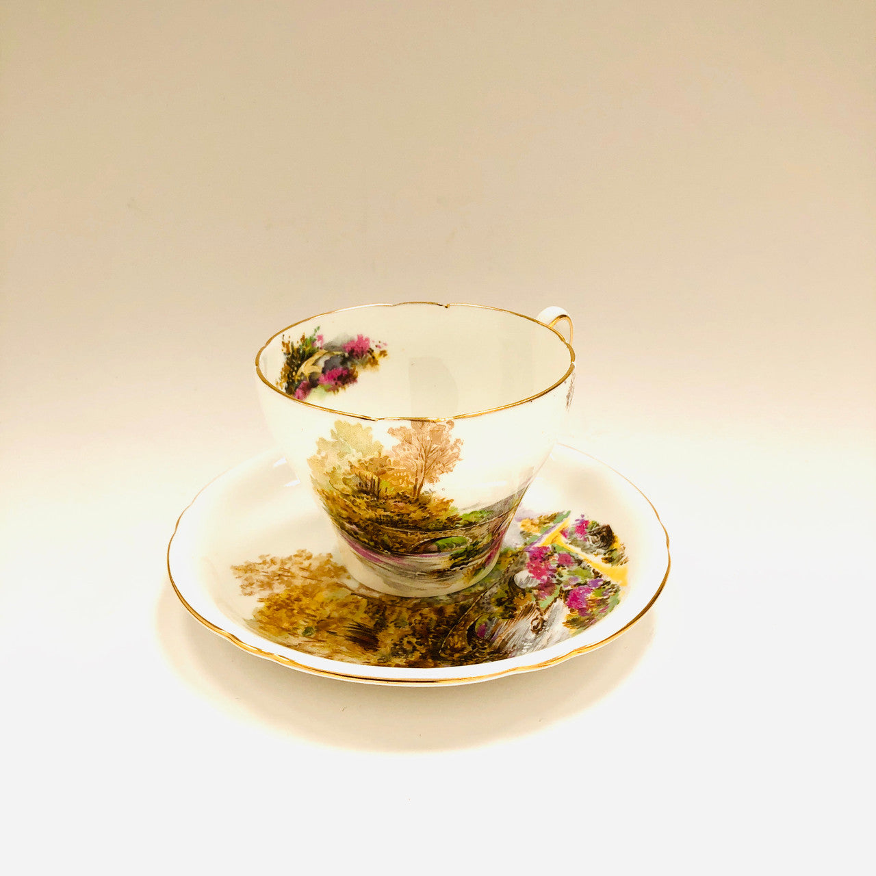 Shelley, Heather, Tea Cup, Teacup, Cup and Saucer, Saucer, Vintage, 1930's, 1940's