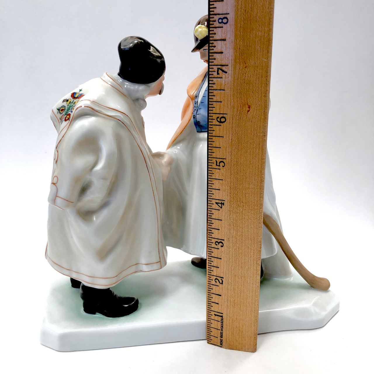 Herend, 5506, Figurine, Two Men, Gentlemen, Farewell, Handshake, Father and Son, Hungary, Porcelain, Vintage, Mid-Century,