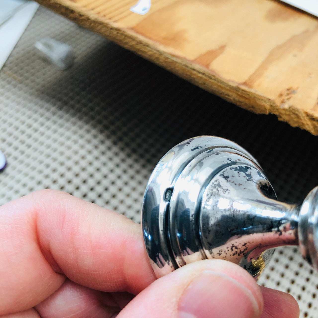 Art Nouveau Egg Cup - Sterling Silver, engraved "Hans"