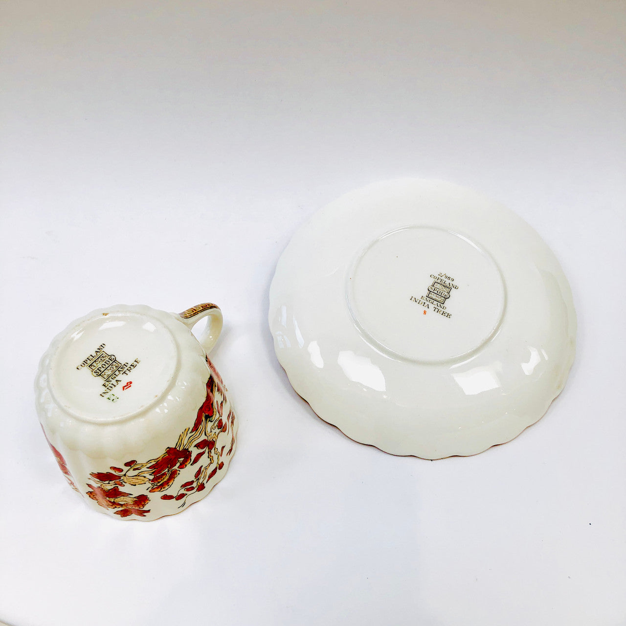 Spode Copeland India Tree Cup and Saucer, Teacup and Saucer, Tea cup and Saucer, Vintage, Antique