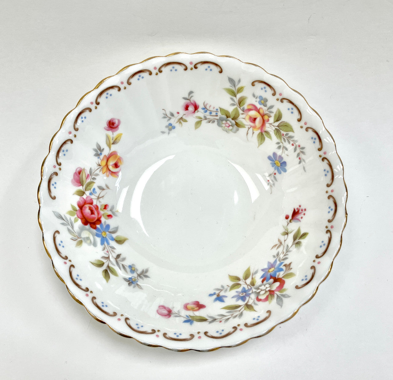 Royal Albert, Jubilee Rose, Round, Coupe, Cereal, Bowl, Fine Bone China, Vintage, Floral