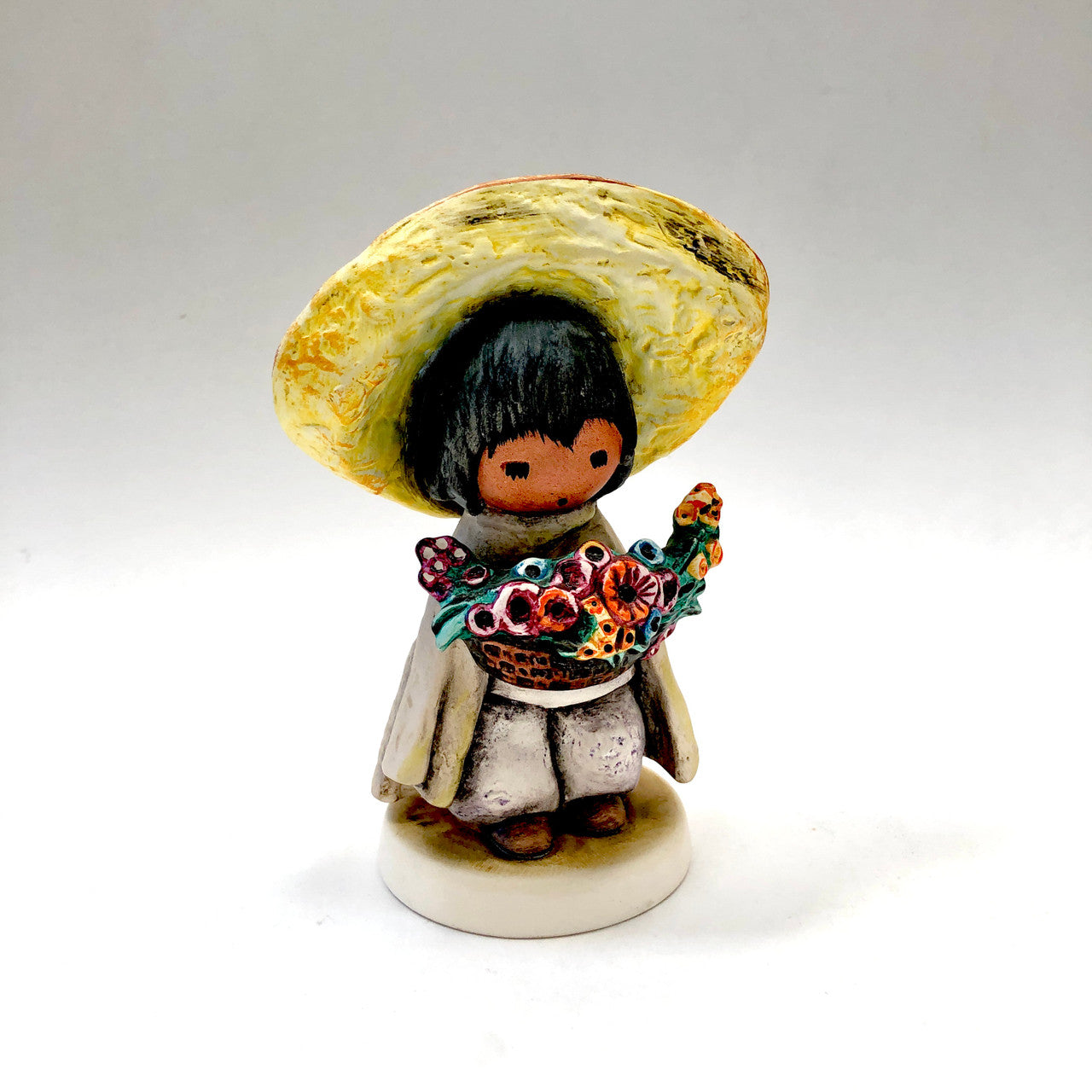 Goebel, Figurine, Vintage, Flower Boy, 10 311, Del Grazia, Rare, Porcelain, Ceramic, Mexican Boy,