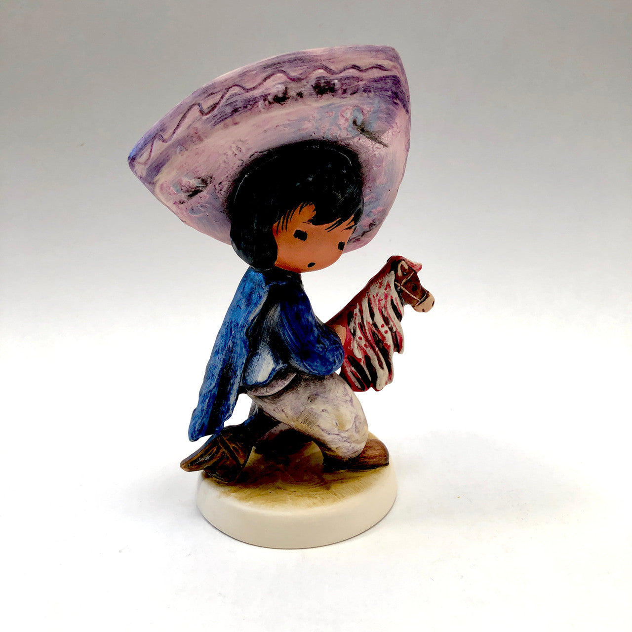 Goebel, Figurine, Vintage, My First Horse, 10 312, Del Grazia, Rare, Porcelain, Ceramic, Mexican Boy,