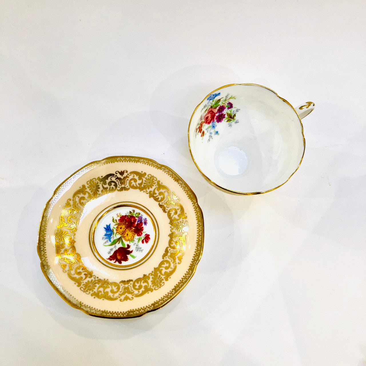 Paragon, Peach, Demitasse, Cup, Saucer, Cup and Saucer, Vintage, Fine Bone China, England, Double Warrant,